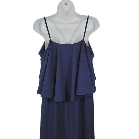 NEW Ali & Jay Love Story Cold Shoulder Maxi Dress In Navy Blue Size Large - Picture 12 of 16